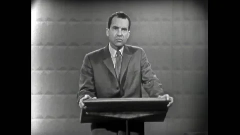 1960 Kennedy Nixon Debate Nixon Speaks Stock Video Pond5