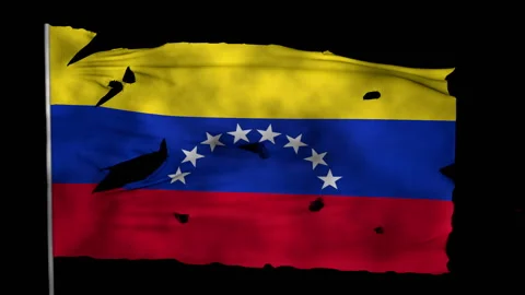 D Bursting Venezuelan Flag Waving In Th Stock Video Pond