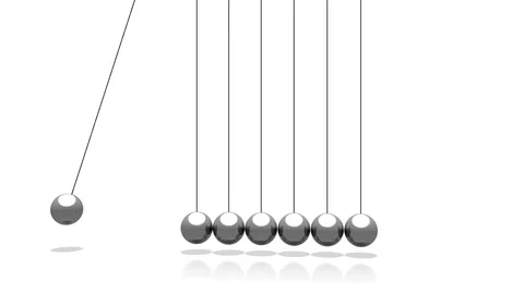 D Pendulum Newton S Cradle Stock Video Pond