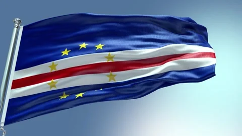 4k Render Cabo Verde Flag Video Waving I Stock Video Pond5