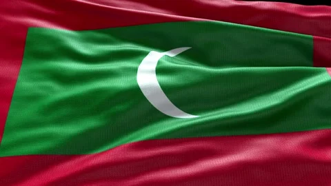 K Render Maldives Flag Video Waving In Stock Video Pond