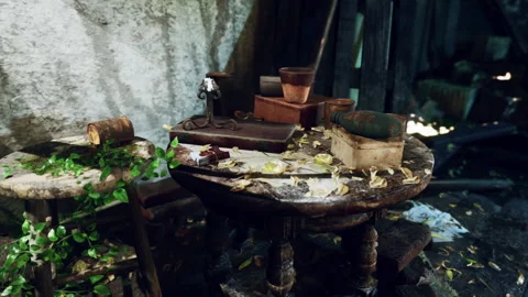 An Abandoned Room With A Table Cluttered Stock Video Pond5