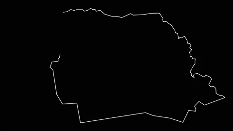 Abidjan Ivory Coast District Map Outline Stock Video Pond5