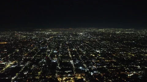 Mexico City Aerial Night Stock Video Footage Royalty Free Mexico City