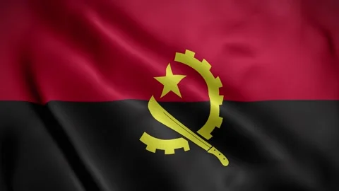 Angola Waving Flag K Angolan Flag Wavi Stock Video Pond