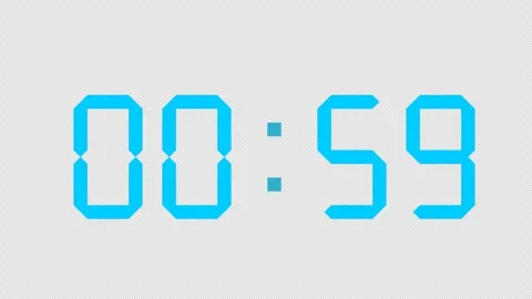 Animated Countdown Timer 60 Minute On Al Stock Video Pond5