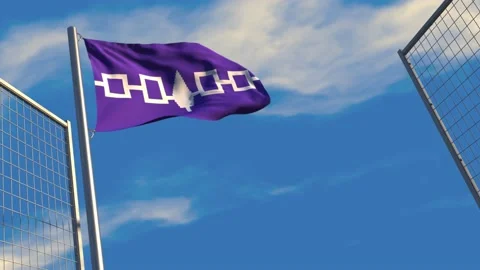 Animated Iroquois Confederacy Flag Wavin Stock Video Pond