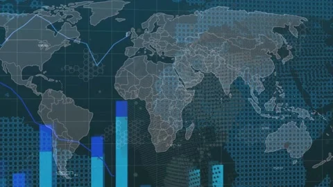 Animation Of Data Processing And World M Stock Video Pond5