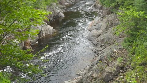 The Batchawana River Flows Out From Some Stock Video Pond