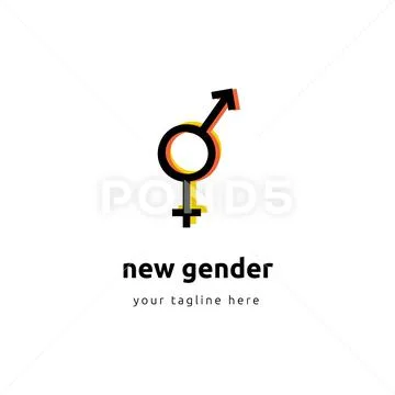 Bigender Sexual Orientation Sign Isolated On White Background Clip