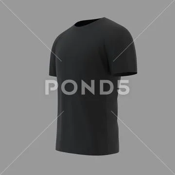 Blank Black Shirt Mockup Template Front And Back View Isolated On