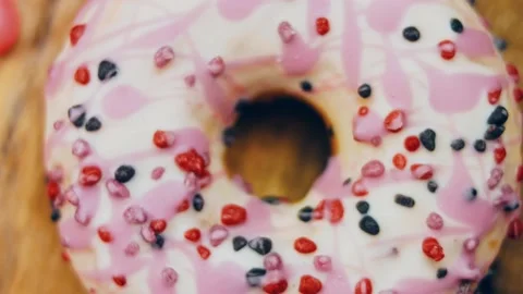 Cartoons Transformed Into Pink Donuts De Stock Video Pond