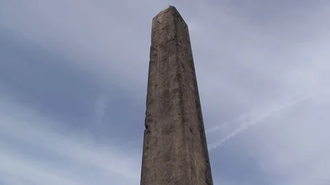 Cleopatras Needle Egyptian Obelisk Stock Video Pond