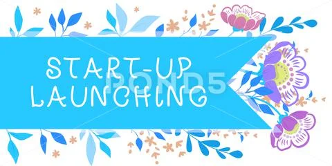 Conceptual Caption Start Up Launching Business Overview Launch