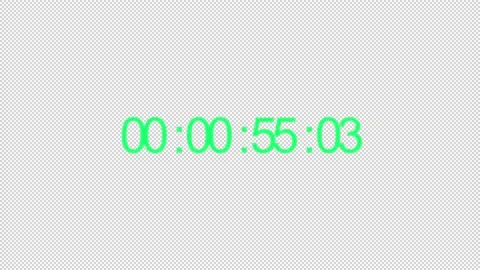 Countdown Minute Alpha Channel Timer Stock Video Pond