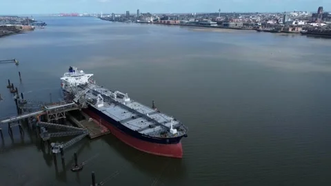 Crude Oil Tanker Ship Loading At Refiner Stock Video Pond5