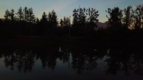 A Drone Shot Revealing An Amazing Panora Stock Video Pond