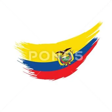 Ecuador Flag Vector Illustration Clip Art