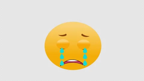 Face With Tears Emoji Smiley Emoticon Ic Stock Video Pond5