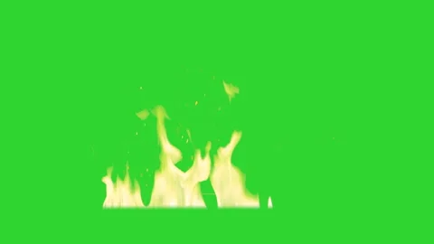 Fire Flame On Green Screen VFX Stock Video Pond5