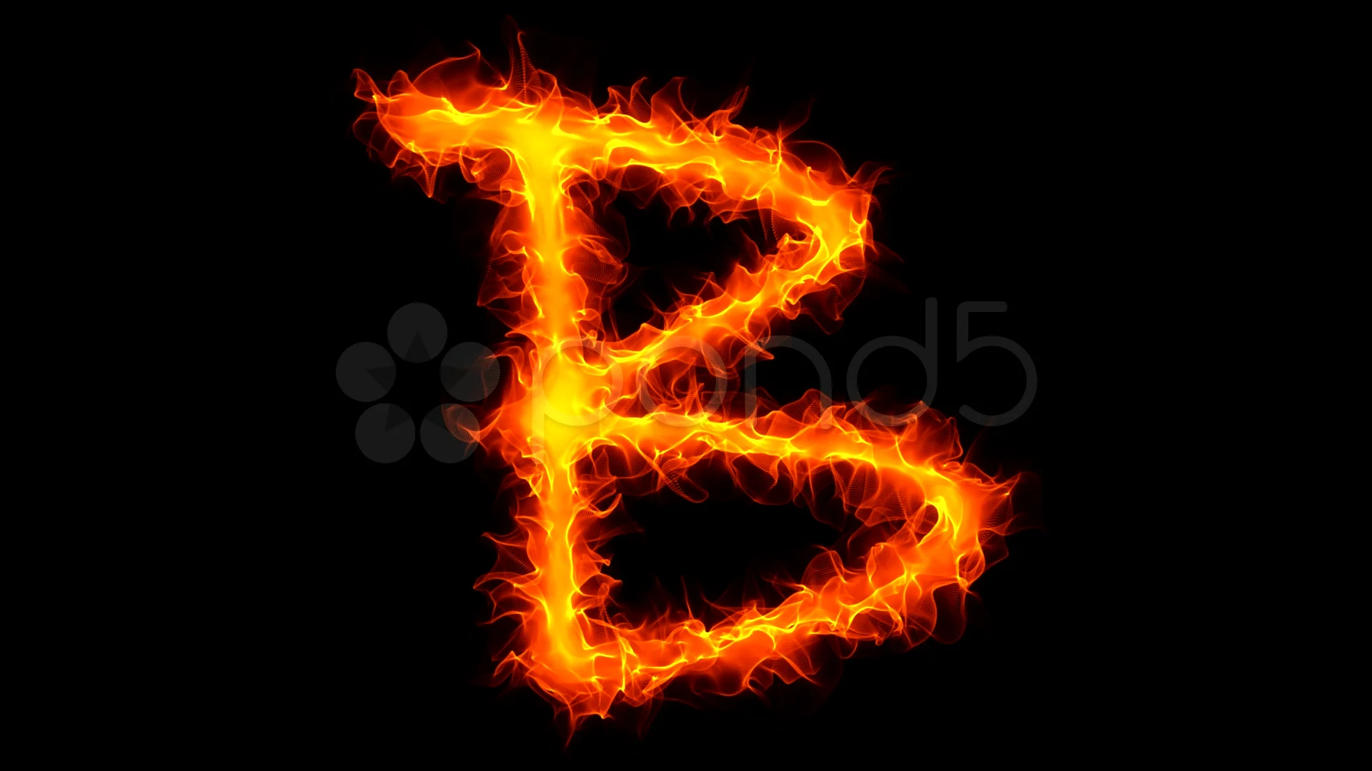 Fire Letter B Graffiti HD 4K Stock Footage 950888