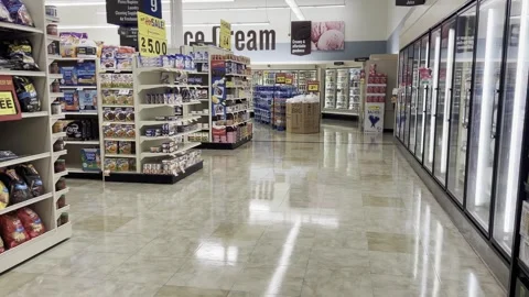 Food Lion Grocery Store Interior Shiny F Stock Video Pond5