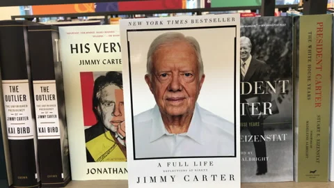 Former President Jimmy Carter Books Wri Stock Video Pond