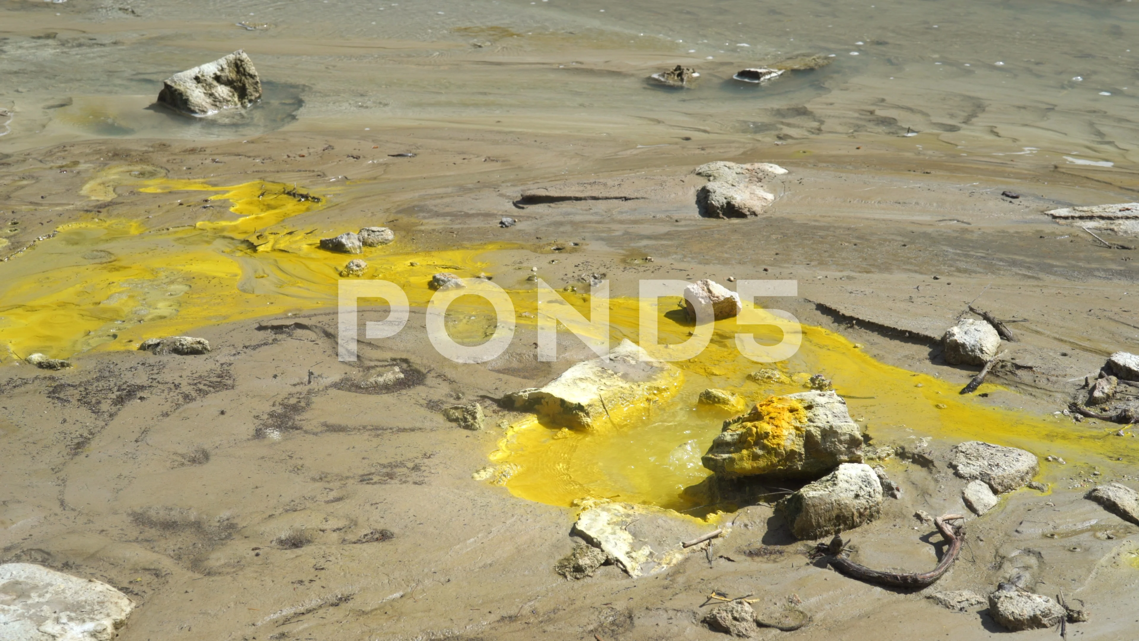 sulfur and water