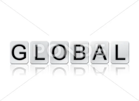 Global Isolated Tiled Letters Concept And Theme Royalty Free