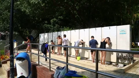 Group Of People Taking A Shower At A Pub Stock Video Pond