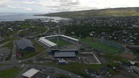 Gundadalur Football Stadium In Torshavn Stock Video Pond5