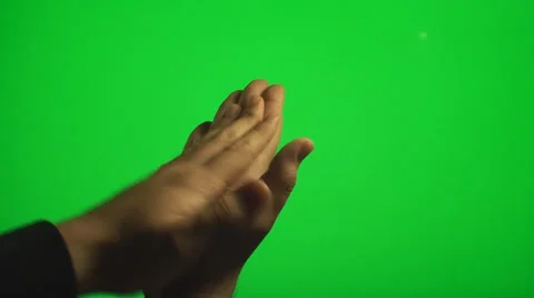 Hands Clapping On The Side On A Green Sc Stock Video Pond