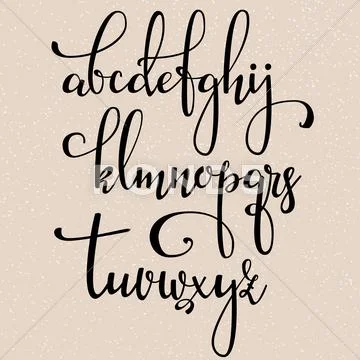 Handwritten Brush Style Calligraphy Cursive Font Clip Art