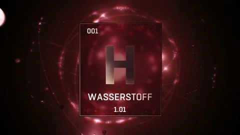 Hydrogen As Element Of The Periodic Ta Stock Video Pond