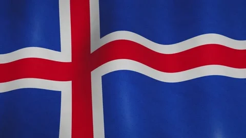 Iceland Waving Flag Full Screen Backgrou Stock Video Pond5