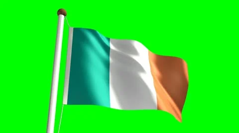 Ireland Flag Loop Green Screen Stock Video Pond5