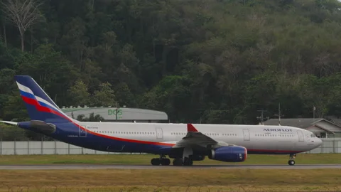 Jet Plane Of Aeroflot Taxiing Stock Video Pond5