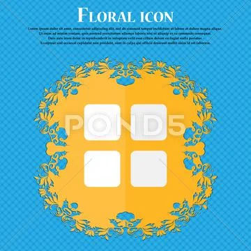 List Menu Content View Options Floral Flat Design On A Blue Abstract