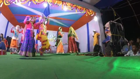 Lord Krishna And Goddess Radha Dance Per Stock Video Pond