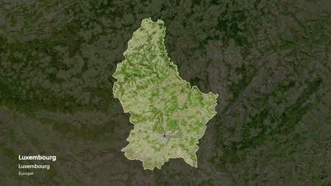 Luxembourg Map Solid Border Satellit Stock Video Pond5