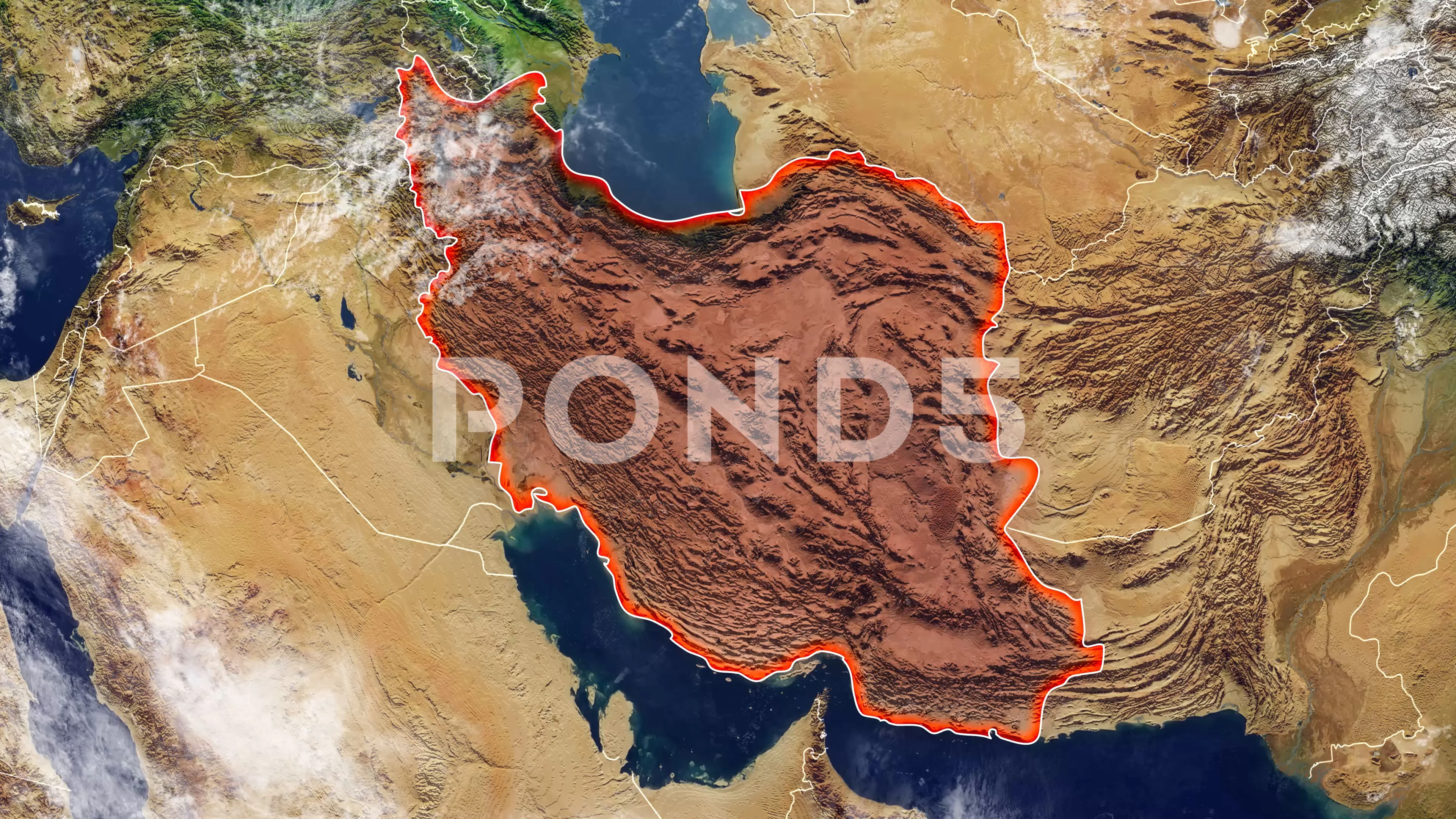 map of iran and borders physical map middle east hi res 80801286
