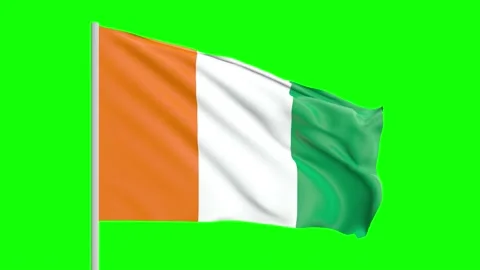 National Flag Of Côte d Ivoire Waving I Stock Video Pond5