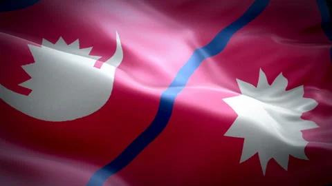 Nepal Waving Flag National D Nepali Fl Stock Video Pond