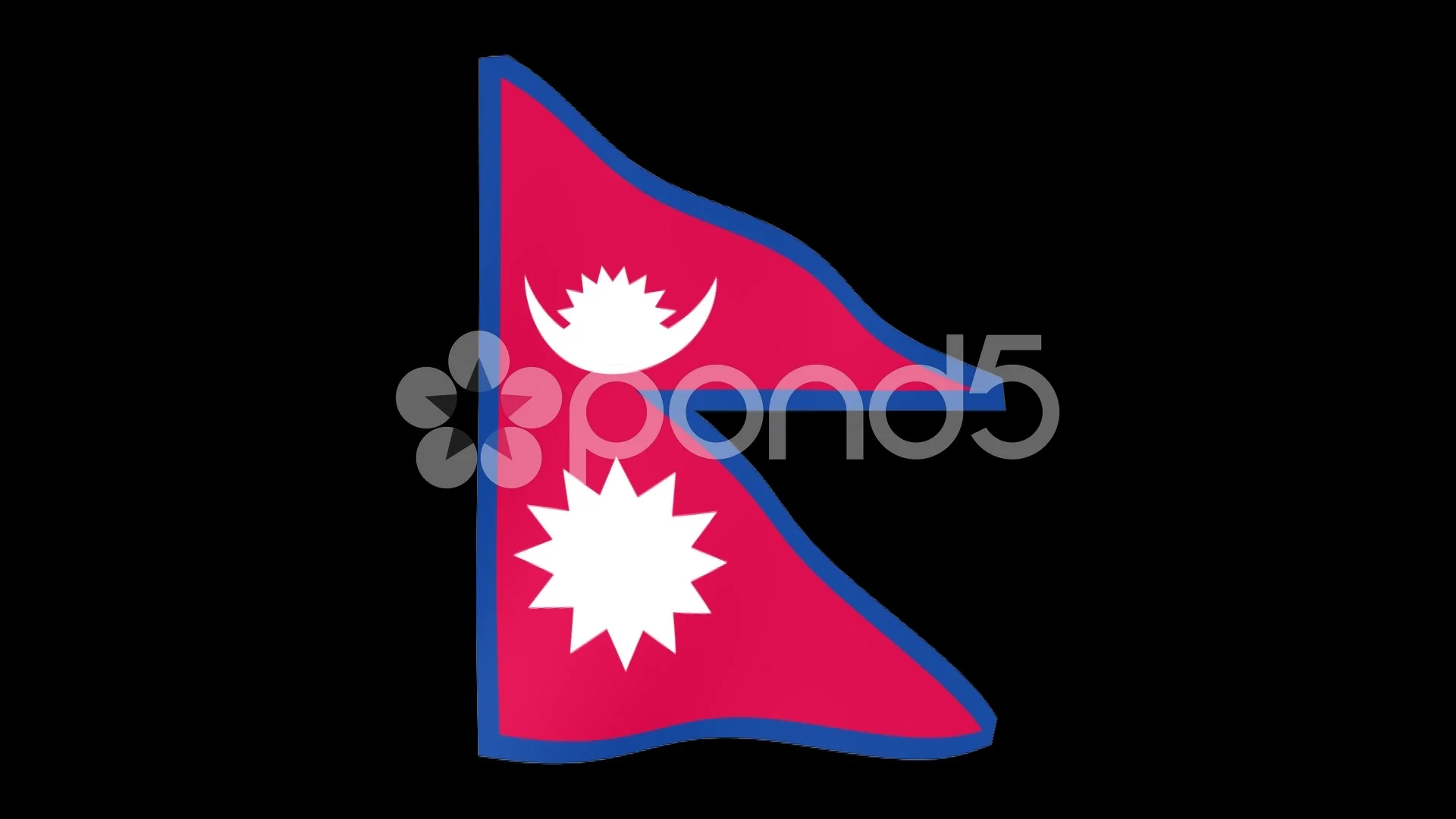 Waving Nepali Flag