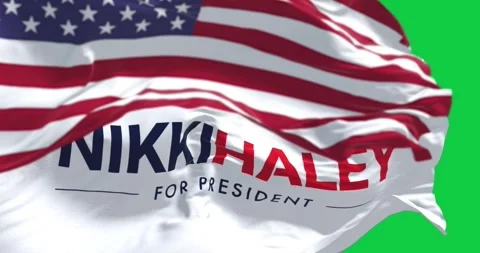 Nikki Haley For President Flag Waving Is Stock Video Pond