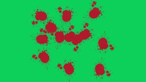 Realistic Blood Splatter Green Screen Stock Video Pond5