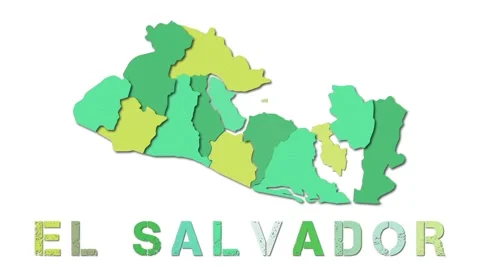 Republic Of El Salvador Map With Paper R Stock Video Pond