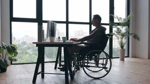 Senior Disabled Man Sitting In Wheelchai Stock Video Pond5