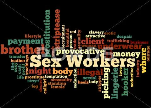 Sex Workers Word Cloud Concept Stock Illustration