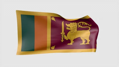 Sri Lanka Waving Flag Transparent Alpha Stock Video Pond5